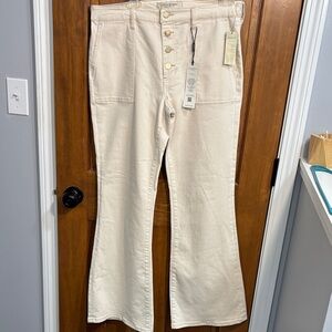 Liverpool Los Angeles Wide Leg Jeans Size 12 NWT High Rise Button Fly Denim